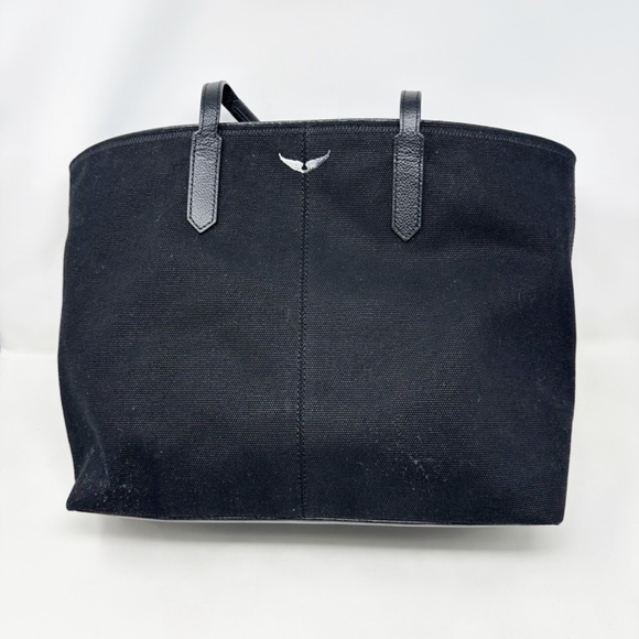 ZADIG & VOLTAIRE Mick Wings Tote Canvas Leathert - Picture 7 of 8